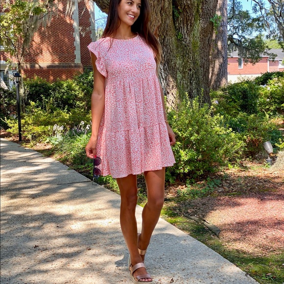 Peachy Animal Print Dress - Picture 2 of 6